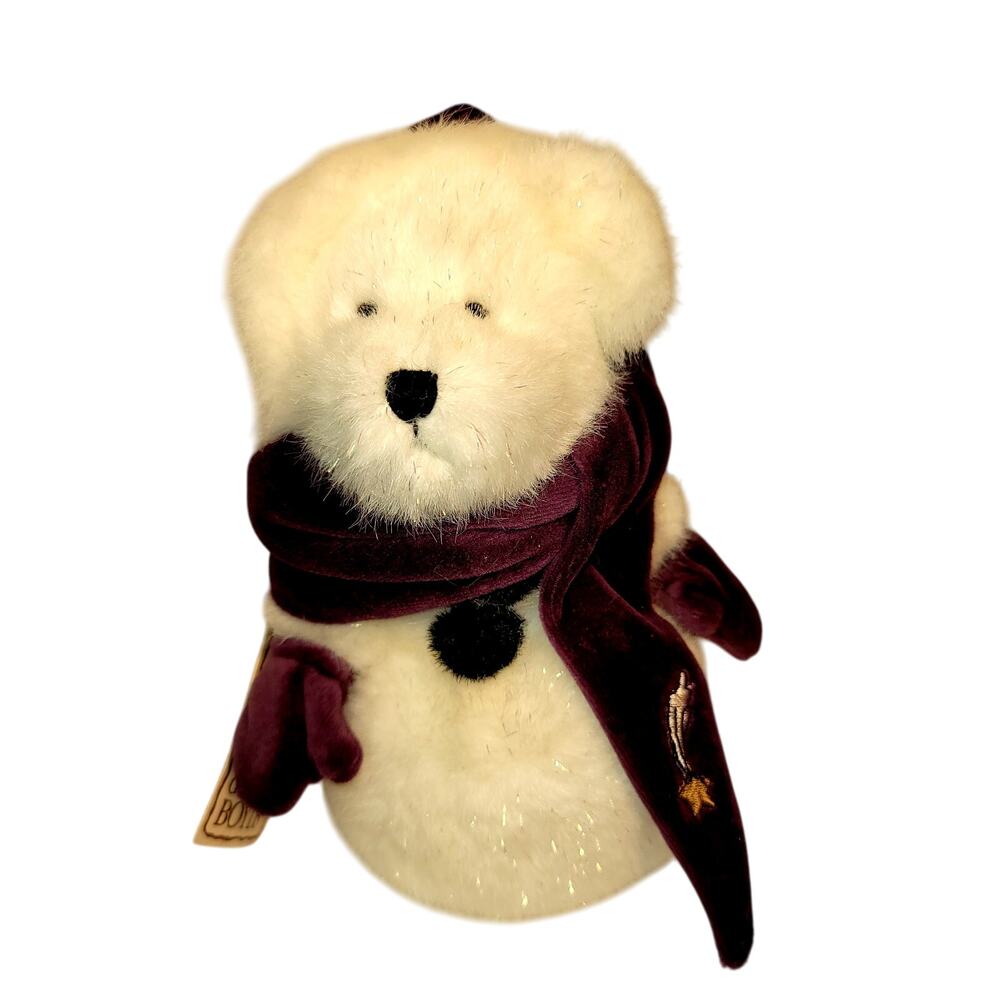 Boyds Bear Holiday Sparkle Plush Mikie O'Burr Hallmark Gold Crown Collectible